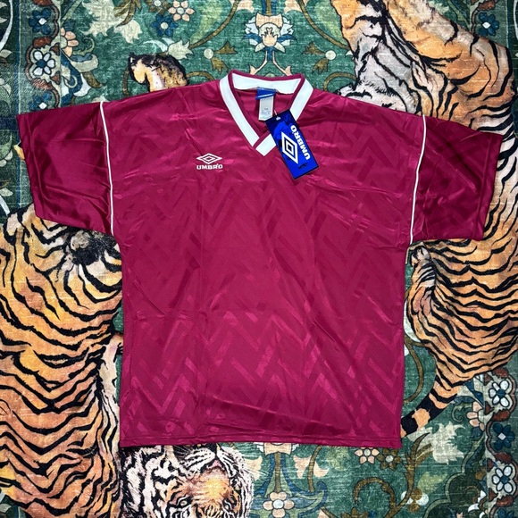 MAILLOT SPORT NIKE rouge bande diagonale noire trikot shirt maglia camiseta M EUR 16,90 - FR